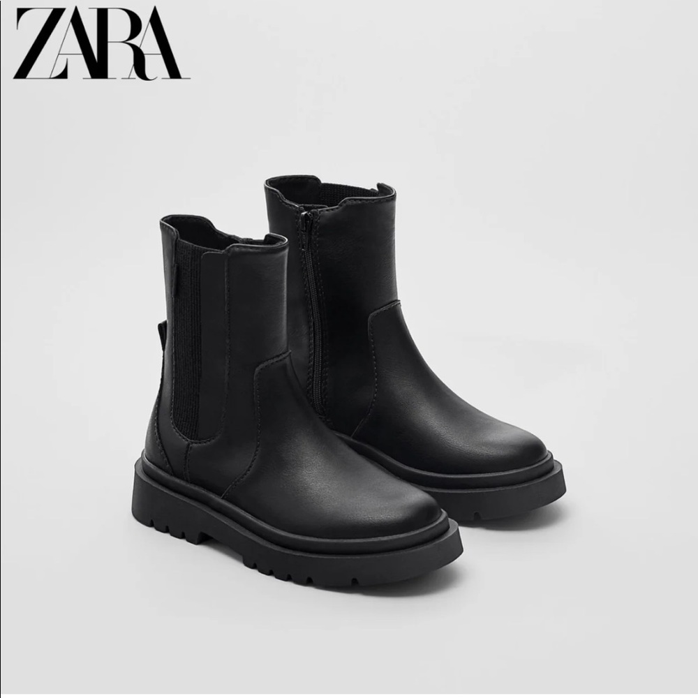 Zara LUG SOLE STRETCH ANKLE BOOTS